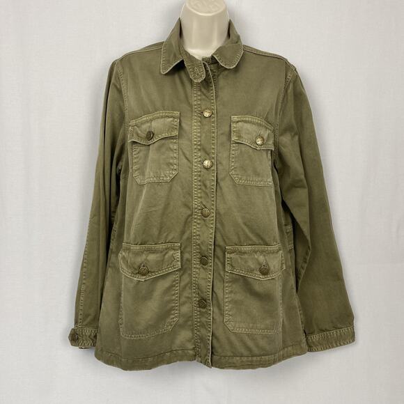 Current Elliott Commander Jacket Women Size 3 Large Army Green Military Gorpcore - Picture 2 of 14